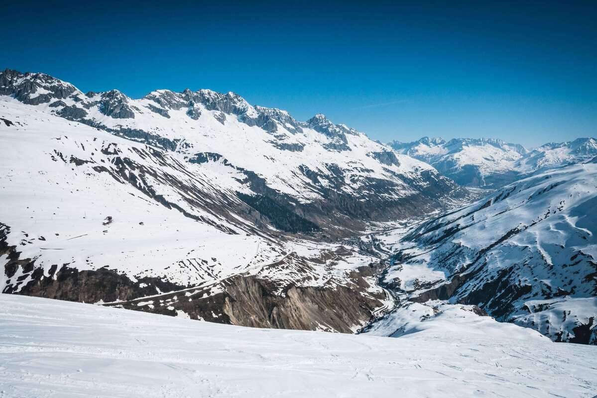 Sicht nach Realp und Andermatt