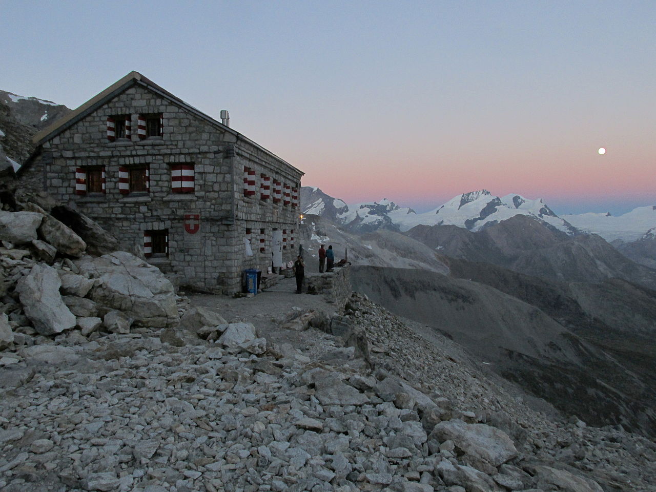 Sonnenuntergang auf der Rothornhütte
