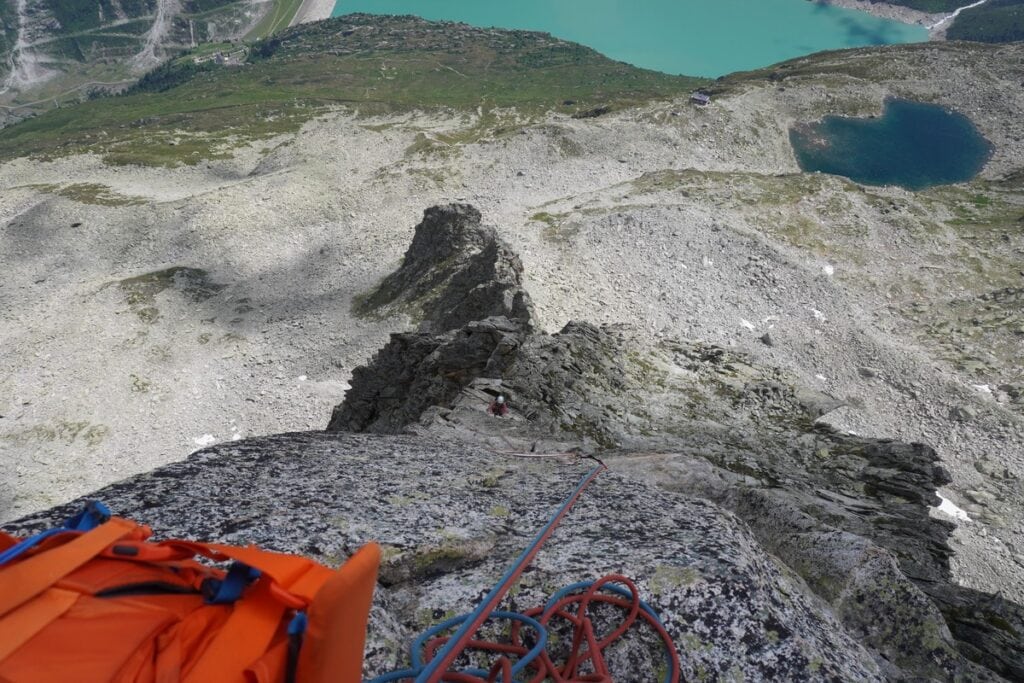 Tiefblick vom Südgrat
