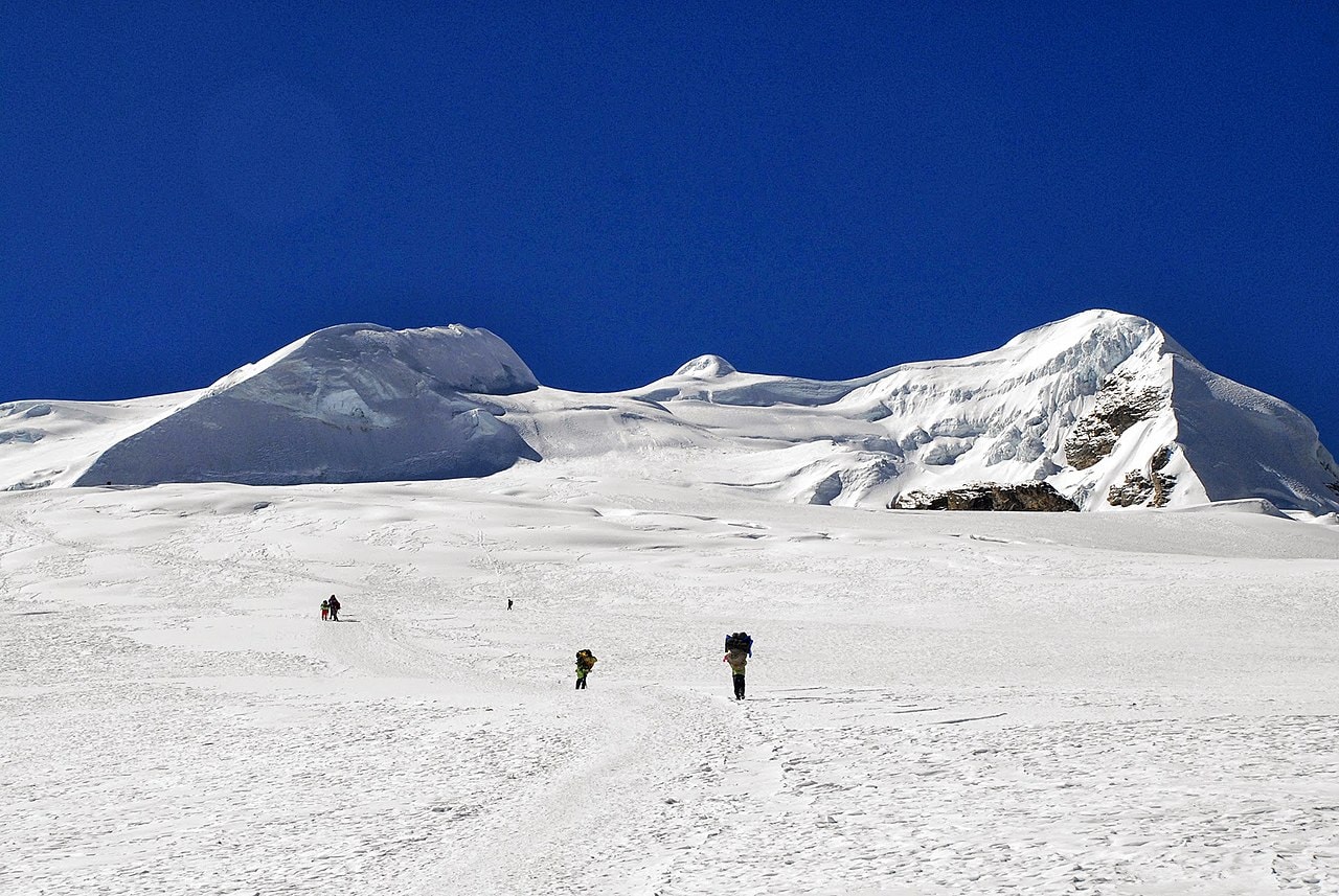 Mera Peak Besteigung über dem Gletscher