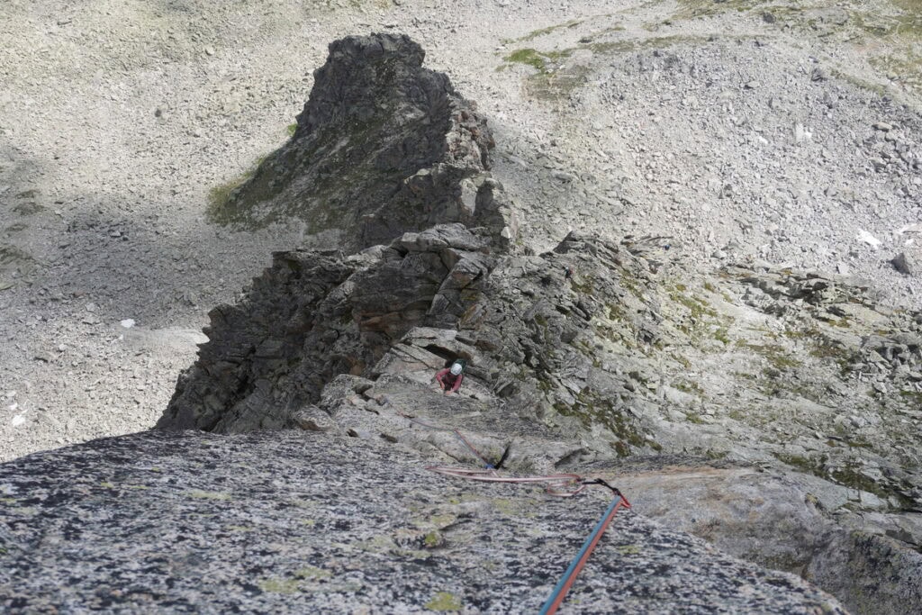 Tiefblick vom Südgrat