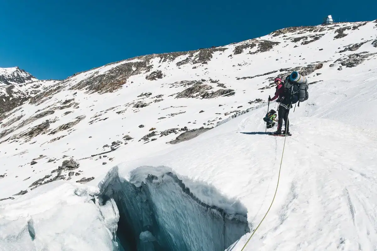 Monte Rosa Hütte Gletschertrekking