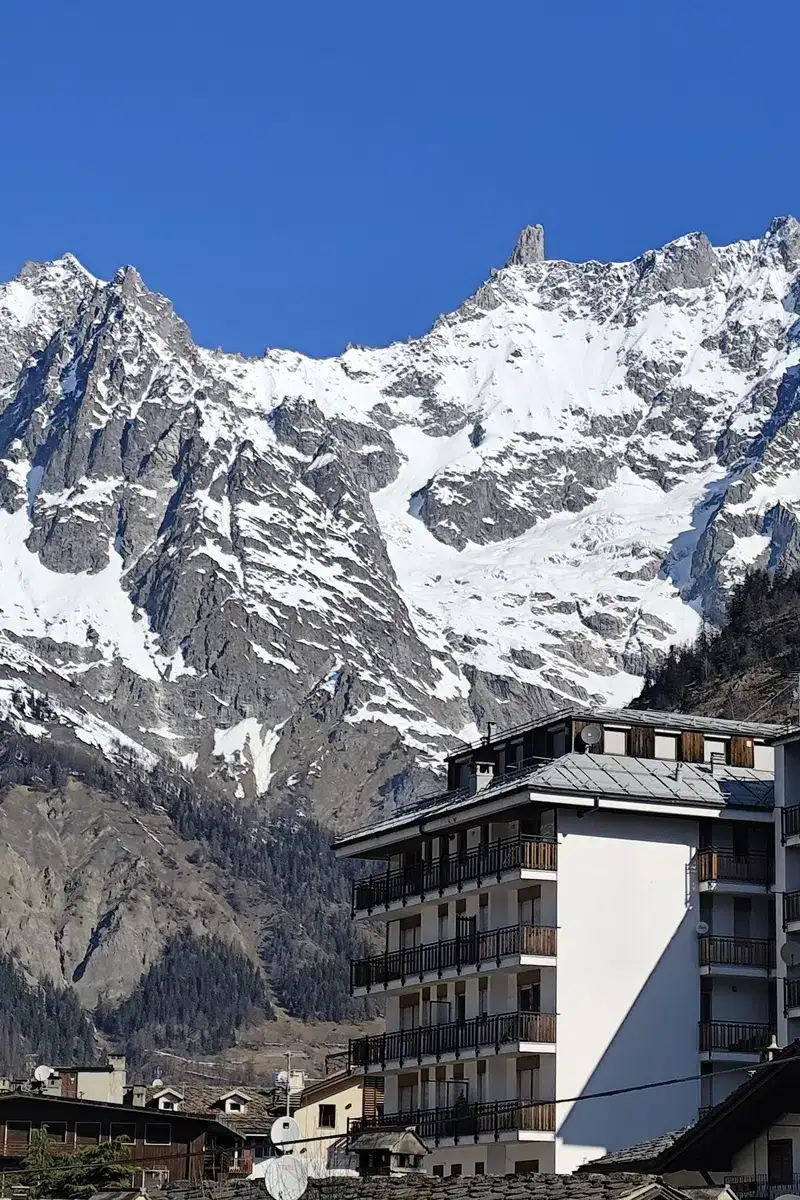 Dent du Géant gesehen von Courmayeur