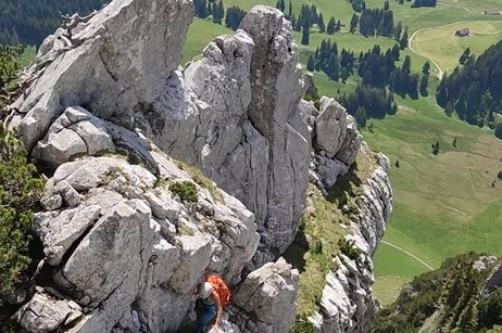 Gratklettern an der Schafbergkante bei Wildhaus