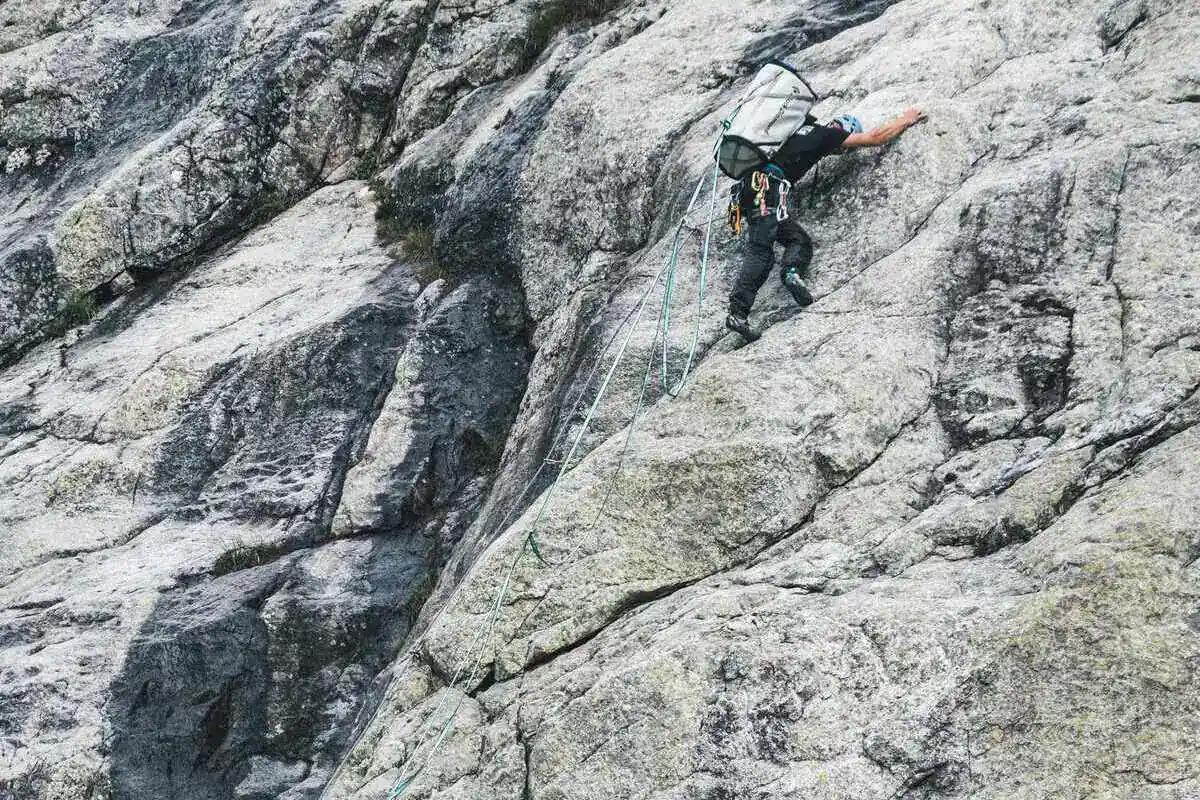Kletterer auf einer Bigwall